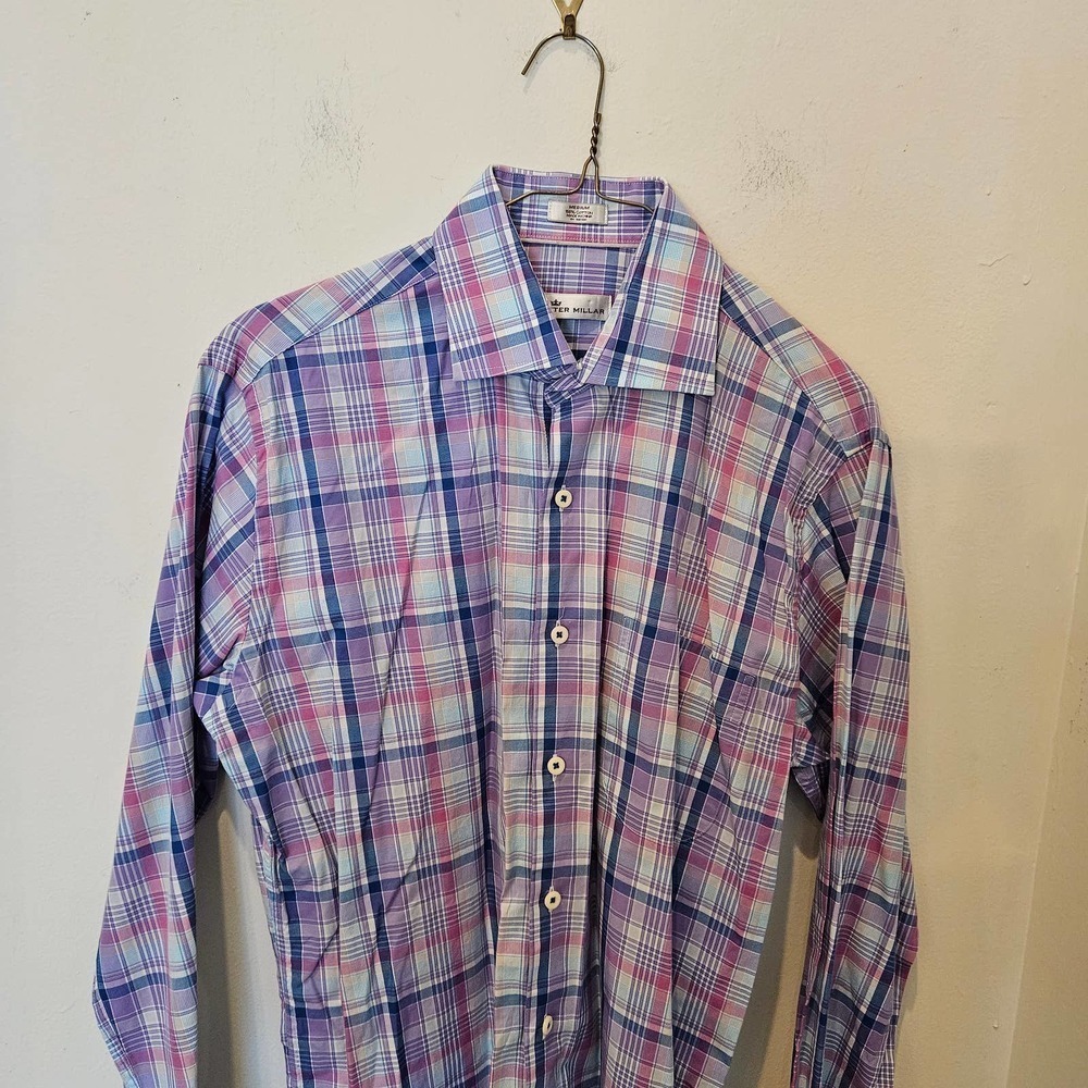 MEN'S Long Sleeve Peter Millar Dress Shirt size Medium